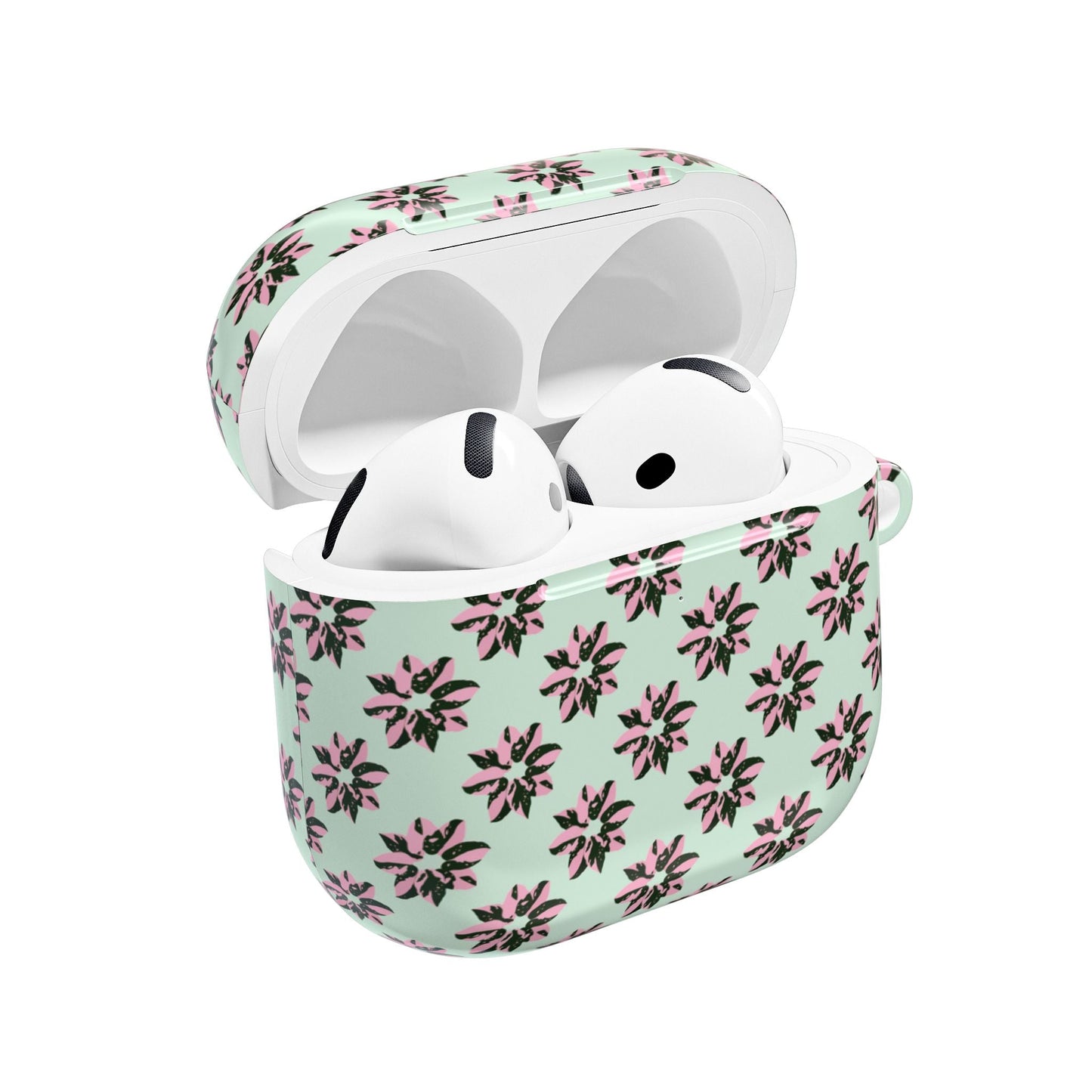 Pink Princess Philodendron Pattern AirPod Case