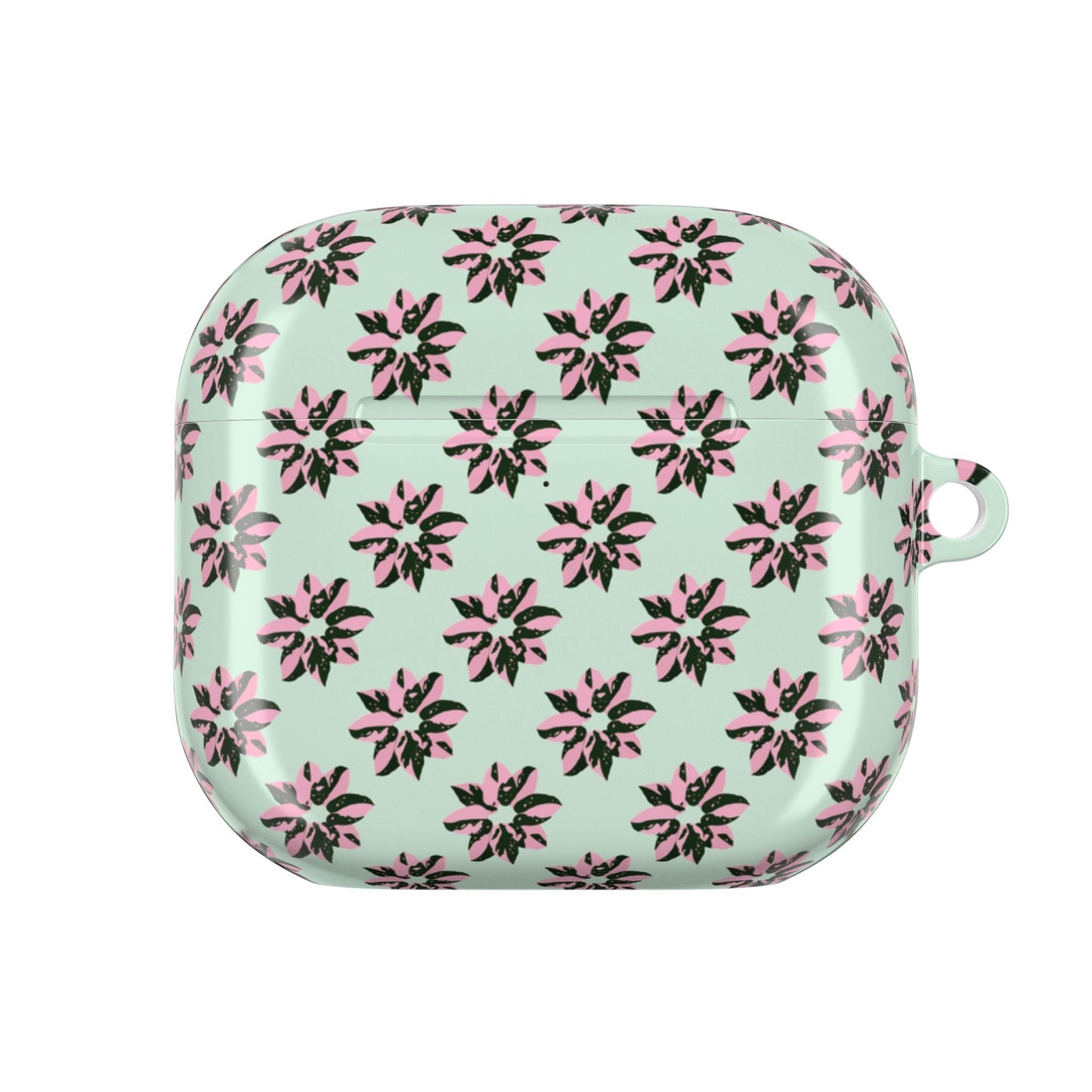 Pink Princess Philodendron Pattern AirPod Case