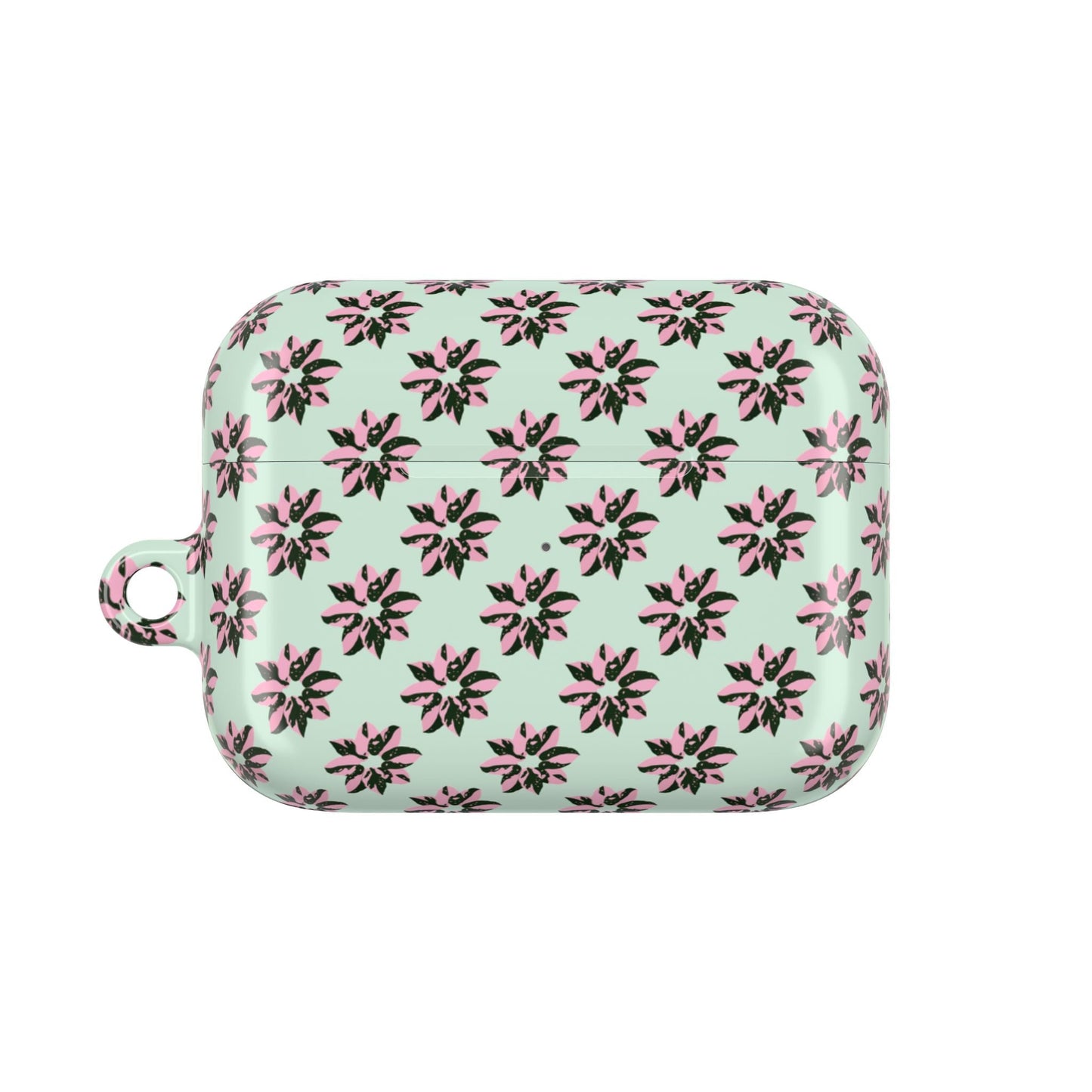 Pink Princess Philodendron Pattern AirPod Case