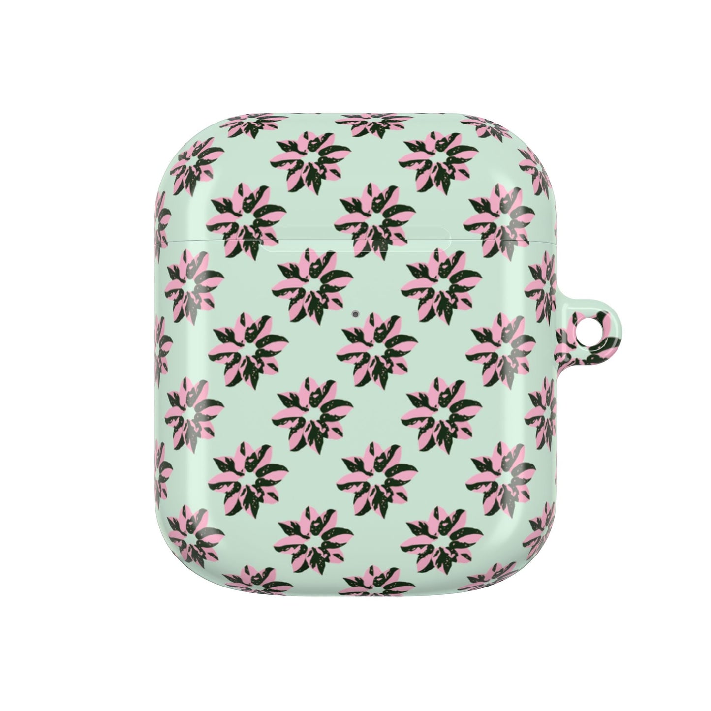 Pink Princess Philodendron Pattern AirPod Case