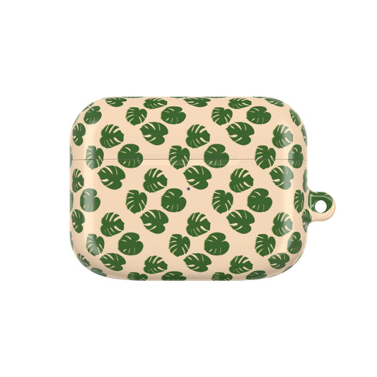 Monstera Pattern AirPod Case