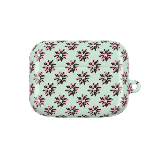 Pink Princess Philodendron Pattern AirPod Case