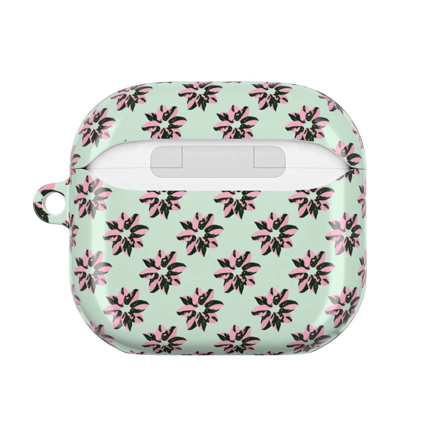 Pink Princess Philodendron Pattern AirPod Case