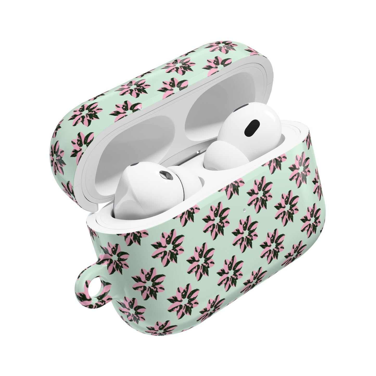 Pink Princess Philodendron Pattern AirPod Case