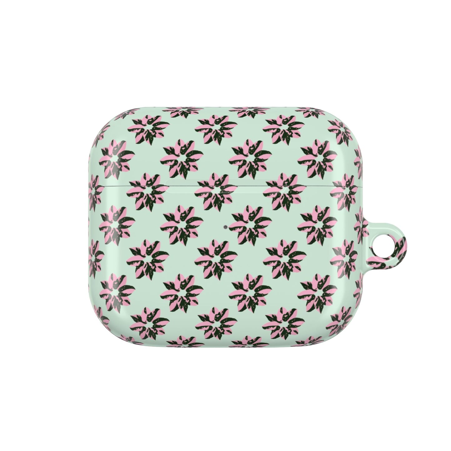 Pink Princess Philodendron Pattern AirPod Case
