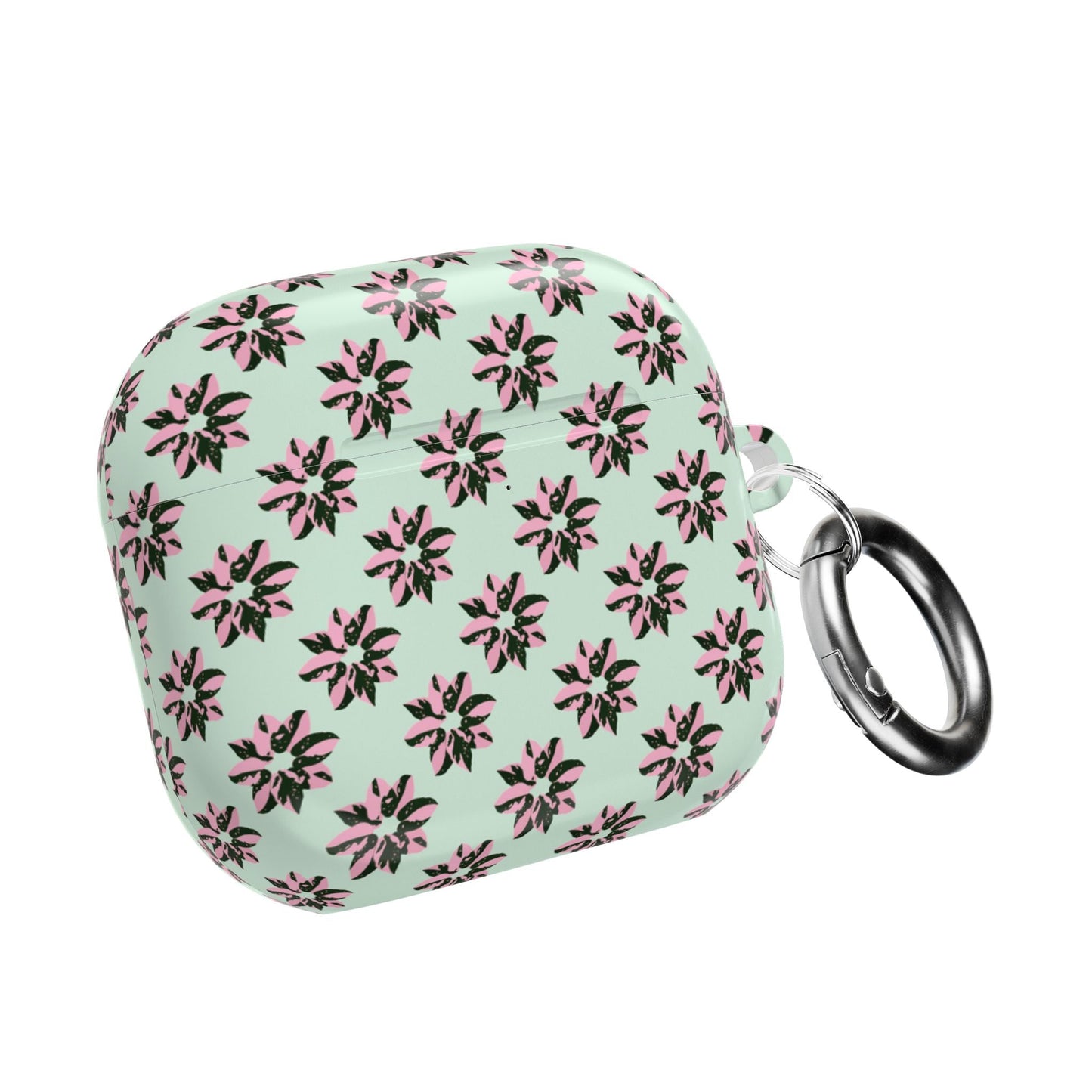 Pink Princess Philodendron Pattern AirPod Case