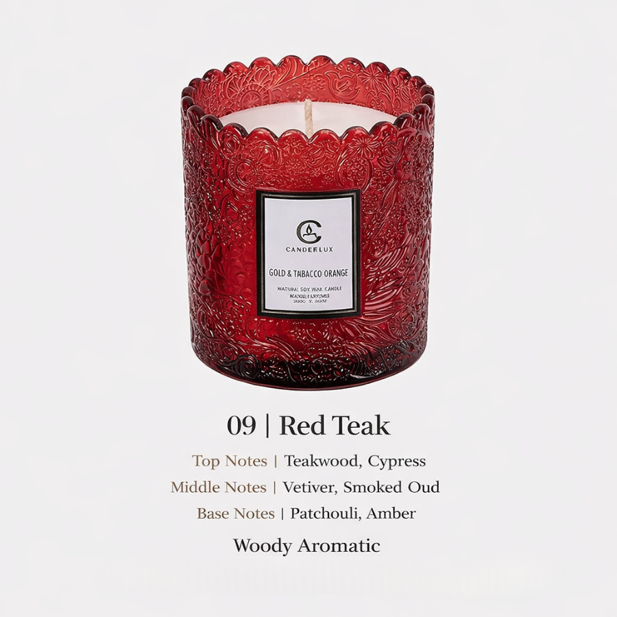 Scented Candle Cups with Embossed Glass Gift Design, Plant-Based Soy Wax Scented Candles with Low-Smoke Performance, Elegant Home Fragrance Candles for Wholesale Valentine’s Day Decor & Gift Use