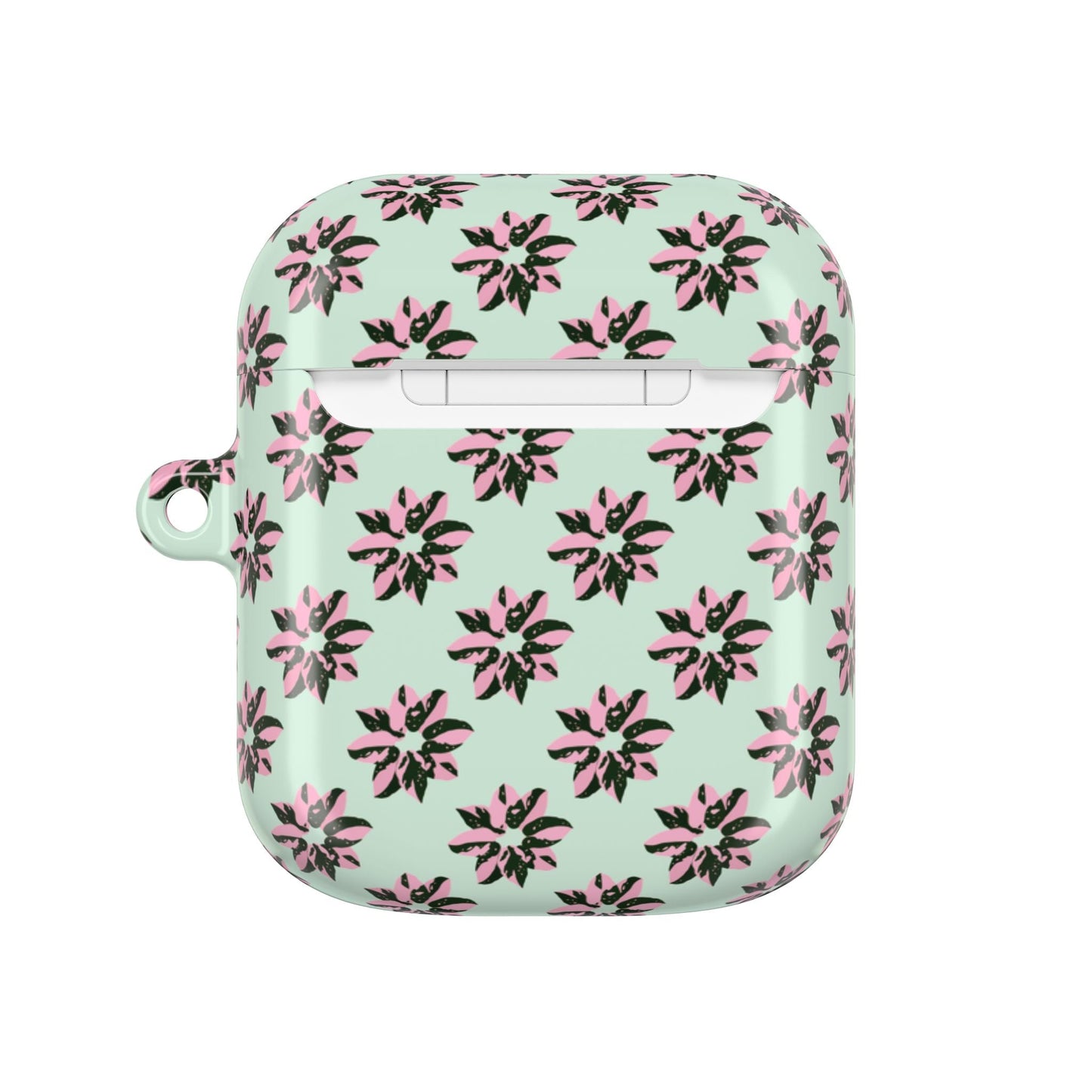 Pink Princess Philodendron Pattern AirPod Case