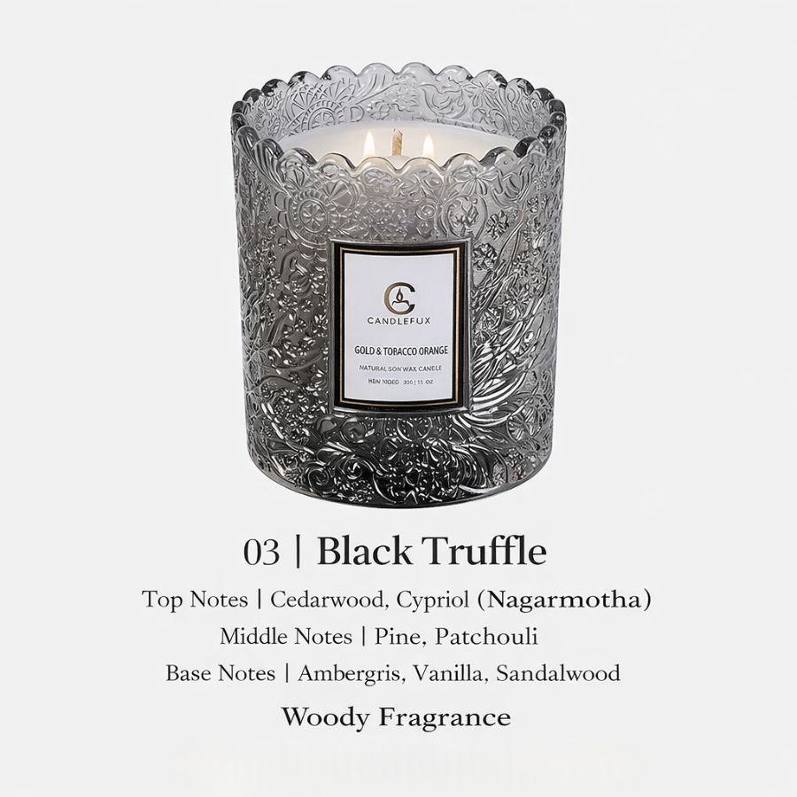 Scented Candle Cups with Embossed Glass Gift Design, Plant-Based Soy Wax Scented Candles with Low-Smoke Performance, Elegant Home Fragrance Candles for Wholesale Valentine’s Day Decor & Gift Use